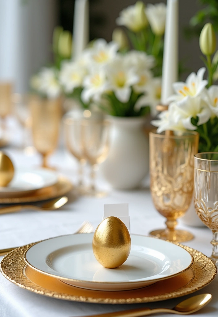 12 Stunning Easter Table Decor Ideas That Will Wow Your Guests (You Won't Believe #5!) - 3. Elegant Gold Accents