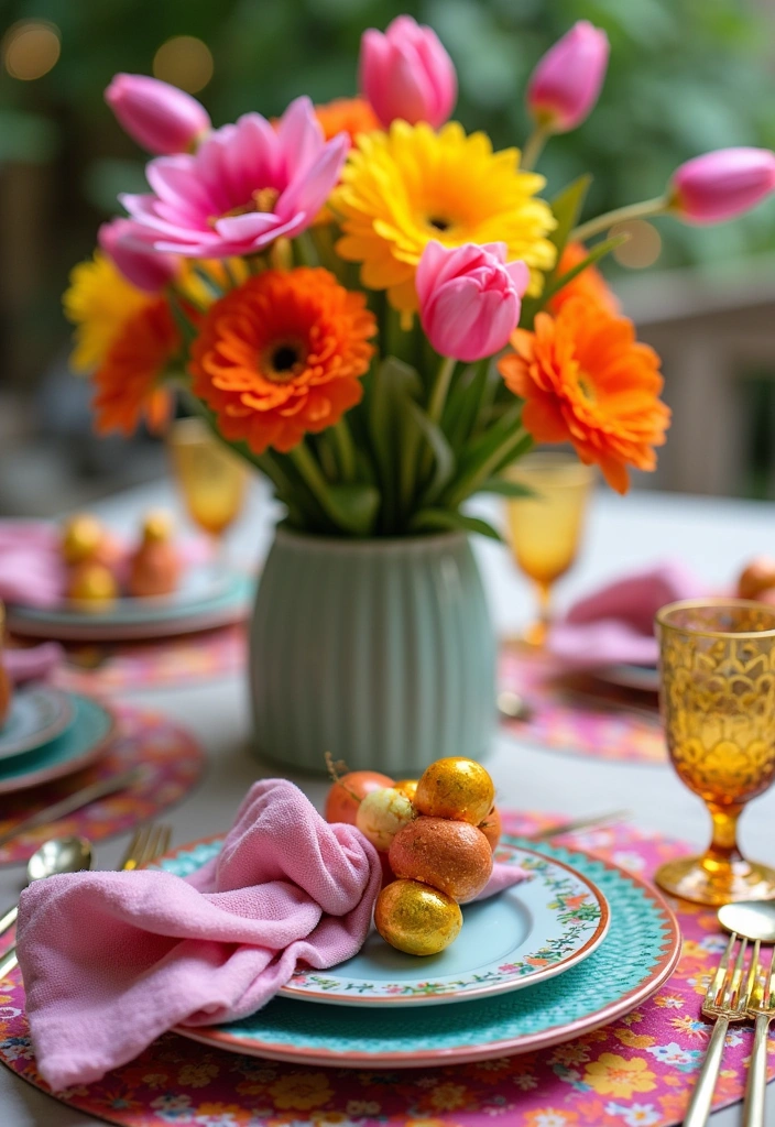 12 Stunning Easter Table Decor Ideas That Will Wow Your Guests (You Won't Believe #5!) - 9. Bold and Bright