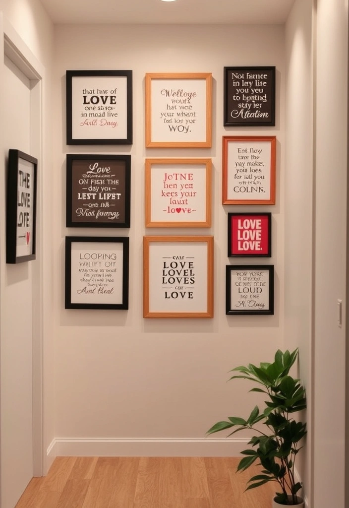 13 Romantic Wall Art Ideas to Spice Up Your Home on a Budget! 💖 - 1. Framed Love Quotes