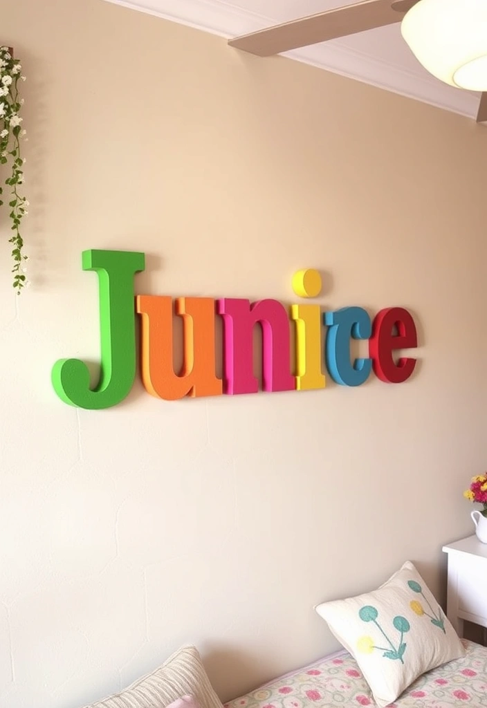 13 Romantic Wall Art Ideas to Spice Up Your Home on a Budget! 💖 - 11. Customized Name Art