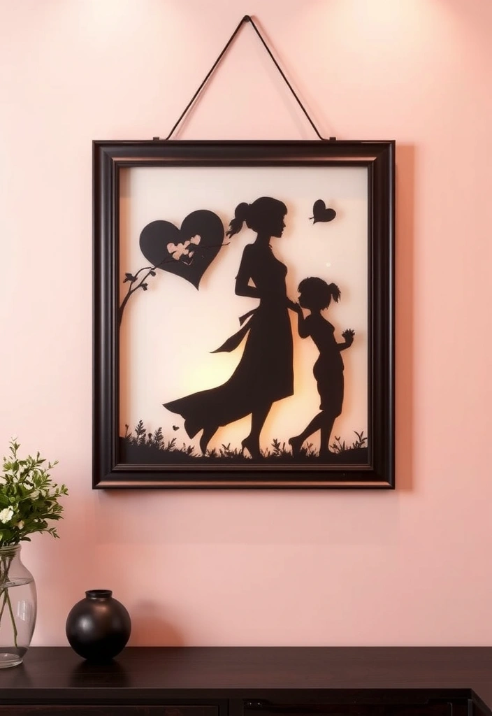 13 Romantic Wall Art Ideas to Spice Up Your Home on a Budget! 💖 - 12. Romantic Silhouette Art