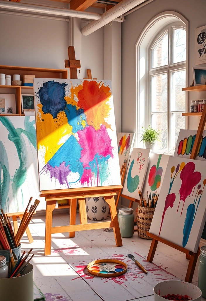 13 Romantic Wall Art Ideas to Spice Up Your Home on a Budget! 💖 - 2. Hand-Painted Canvas Art