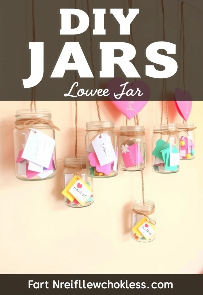 13 Romantic Wall Art Ideas to Spice Up Your Home on a Budget! 💖 - 8. DIY Love Jar Art