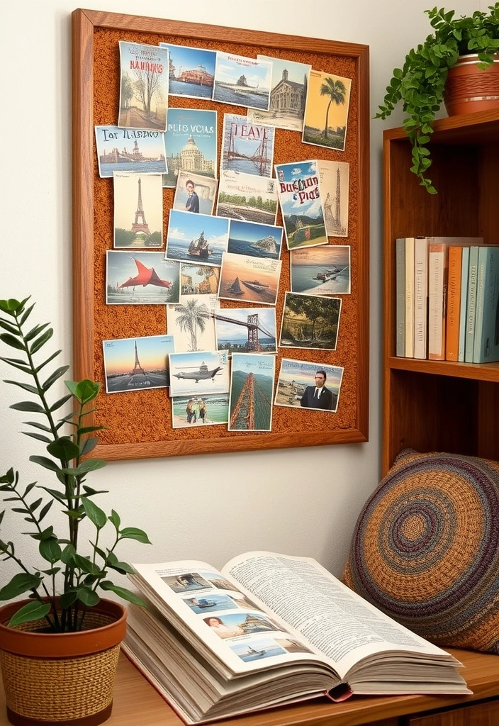 13 Romantic Wall Art Ideas to Spice Up Your Home on a Budget! 💖 - 9. Vintage Postcards Display