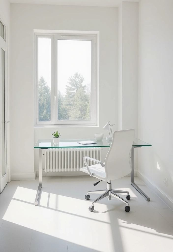 14 Gorgeous Glass Desk Ideas to Skyrocket Your Home Office Style (You'll Want #2!) - 1. The Minimalist Marvel