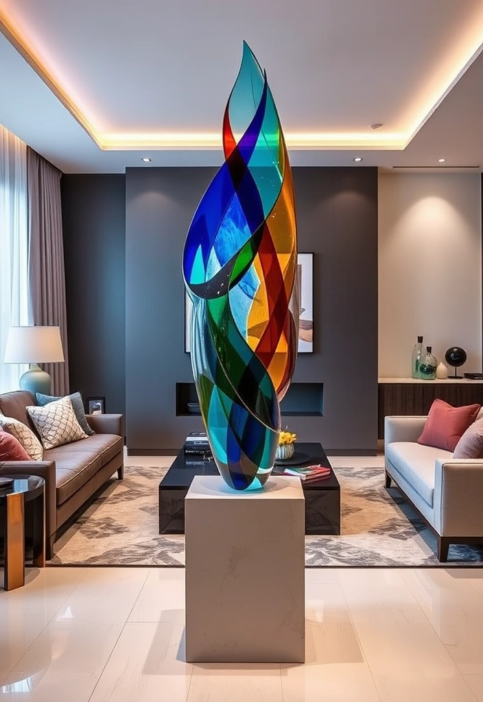 14 Stunning Glass Wall Art Pieces That Transform Any Room (You Won't Believe #7!) - 3. Abstract Glass Sculptures