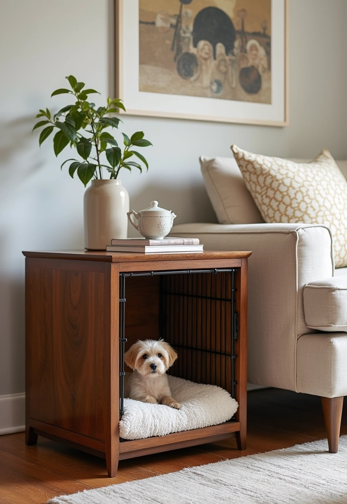 15 Pet Home Decor Ideas That’ll Make Your Living Room Purr-fectly Cozy! - 12. Stylish Pet Crates