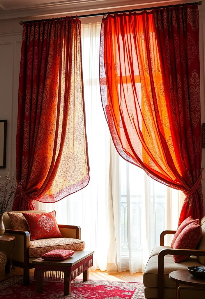 15 Stunning Indian Home Decor Ideas That'll Transform Your Living Room into a Cultural Haven! - 14. Colorful Curtains