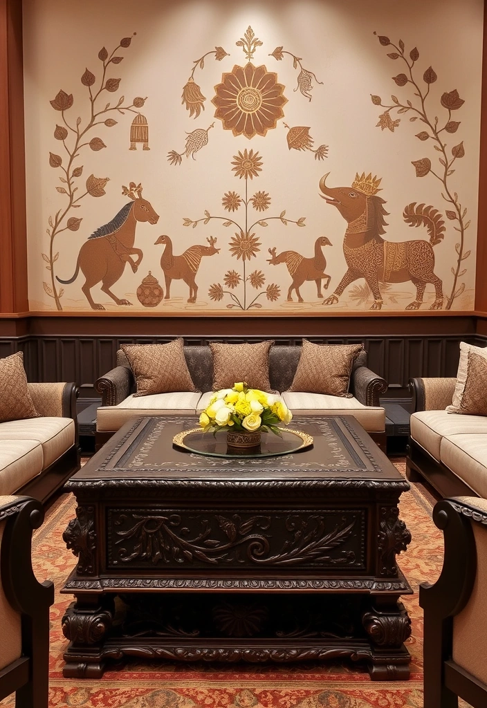 15 Stunning Indian Home Decor Ideas That'll Transform Your Living Room into a Cultural Haven! - 2. Intricate Wood Carvings