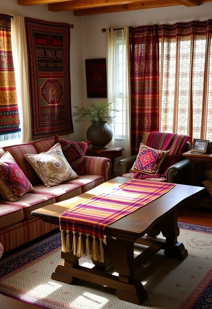 15 Stunning Indian Home Decor Ideas That'll Transform Your Living Room into a Cultural Haven! - 3. Ethnic Textiles