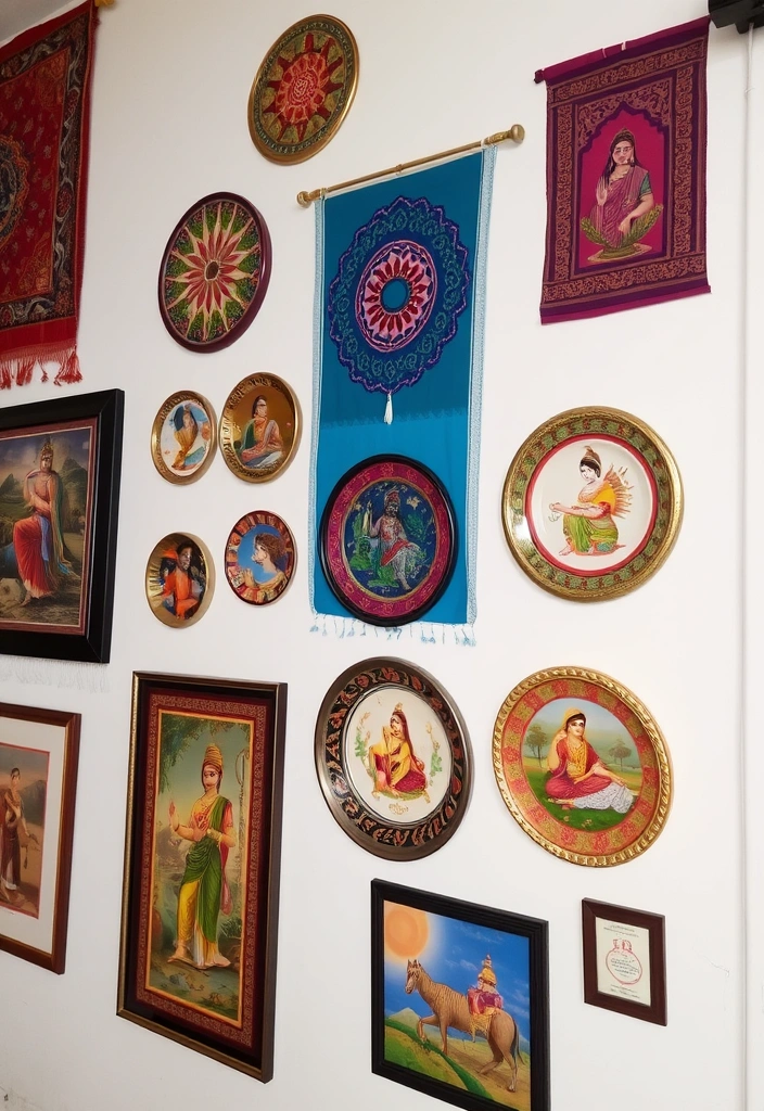 15 Stunning Indian Home Decor Ideas That'll Transform Your Living Room into a Cultural Haven! - 5. Artistic Wall Hangings