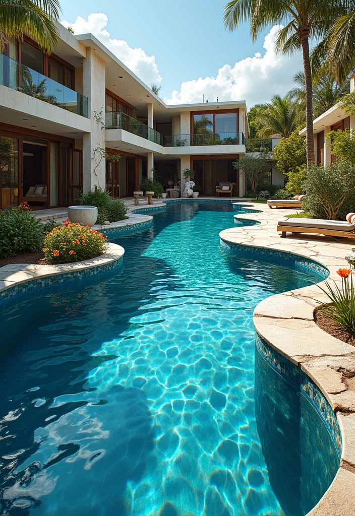 15 Stunning Luxury Pool Designs That Will Transform Your Backyard Into an Oasis! - 14. Artistic Pools: A Splash of Creativity