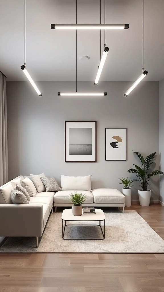 15 Stunning Tube Light Designs That Will Transform Your Living Room into a Cozy Haven! - 1. Minimalist Tube Lights