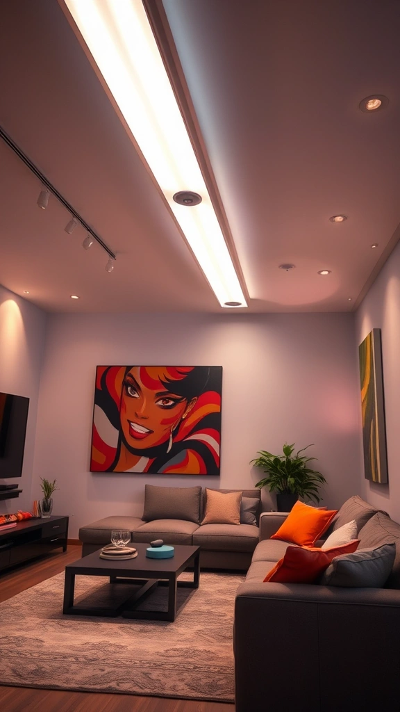 15 Stunning Tube Light Designs That Will Transform Your Living Room into a Cozy Haven! - 15. Tube Lights with Integrated Speakers