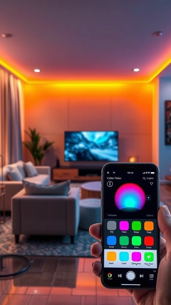 15 Stunning Tube Light Designs That Will Transform Your Living Room into a Cozy Haven! - 3. Smart Tube Lights