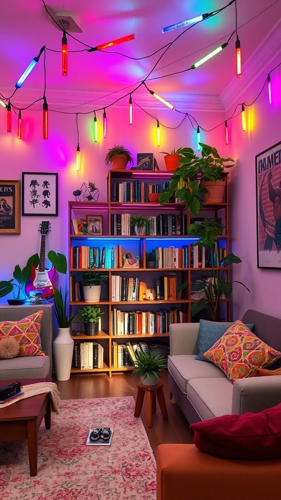 15 Stunning Tube Light Designs That Will Transform Your Living Room into a Cozy Haven! - 4. Decorative Tube Lights