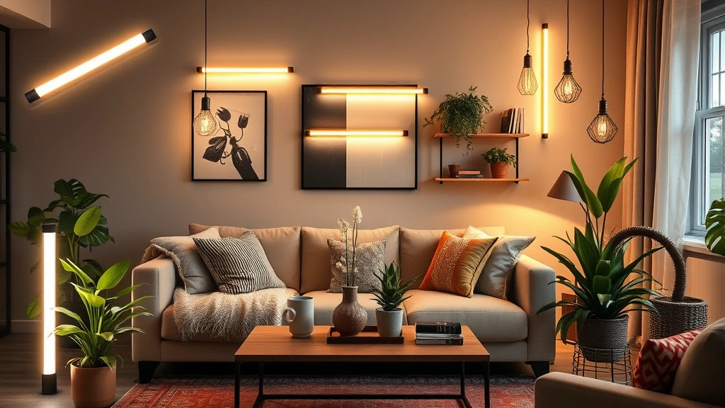 15 Stunning Tube Light Designs That Will Transform Your Living Room into a Cozy Haven!