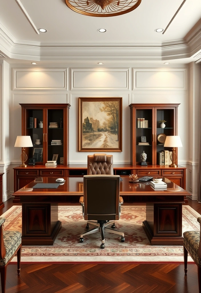 15 Stylish Computer Tables That Will Transform Your Home Office into a Dream Workspace! - 10. Luxurious Executive Desks