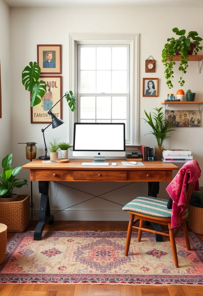 15 Stylish Computer Tables That Will Transform Your Home Office into a Dream Workspace! - 11. Boho Bliss