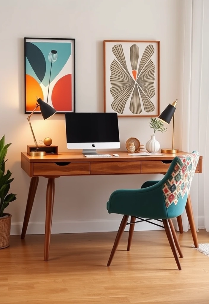 15 Stylish Computer Tables That Will Transform Your Home Office into a Dream Workspace! - 3. Mid-Century Modern
