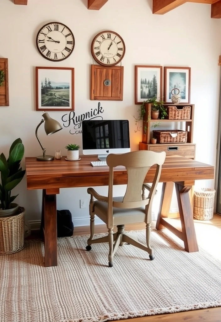 15 Stylish Computer Tables That Will Transform Your Home Office into a Dream Workspace! - 5. Rustic Retreat