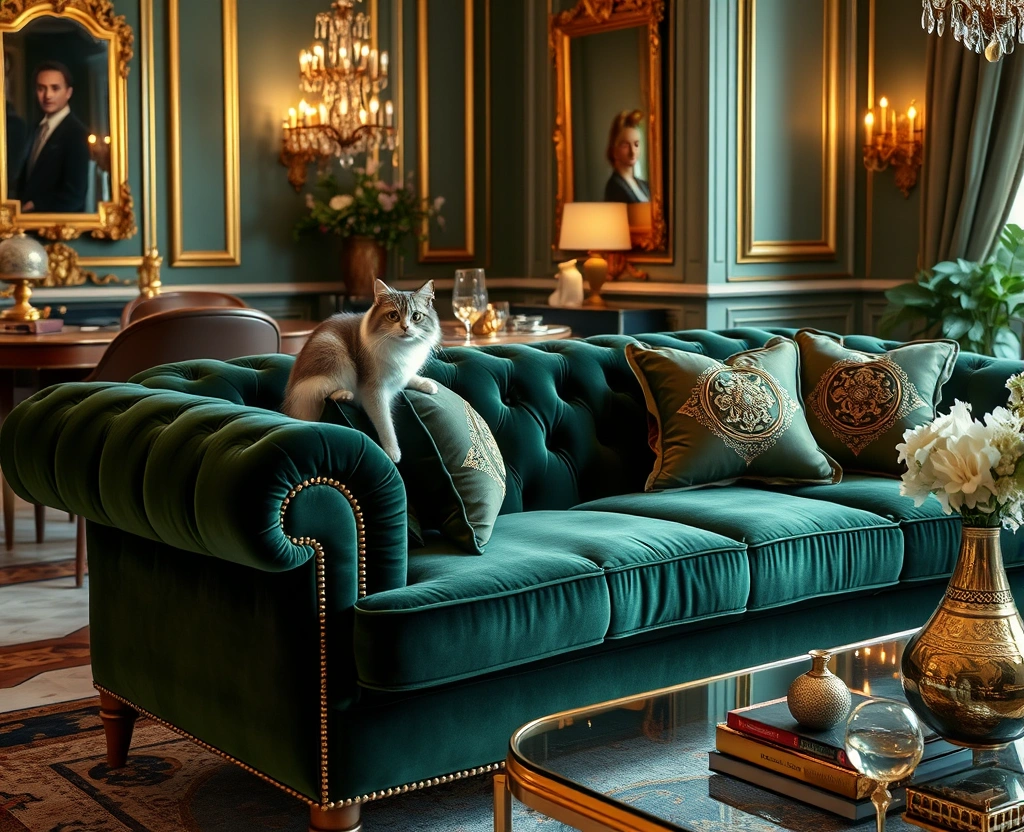16 Pet-Friendly Sofa Sets That Will Keep Your Home Stylish and Fur-Free! - 14. The Glamorous Velvet Touch