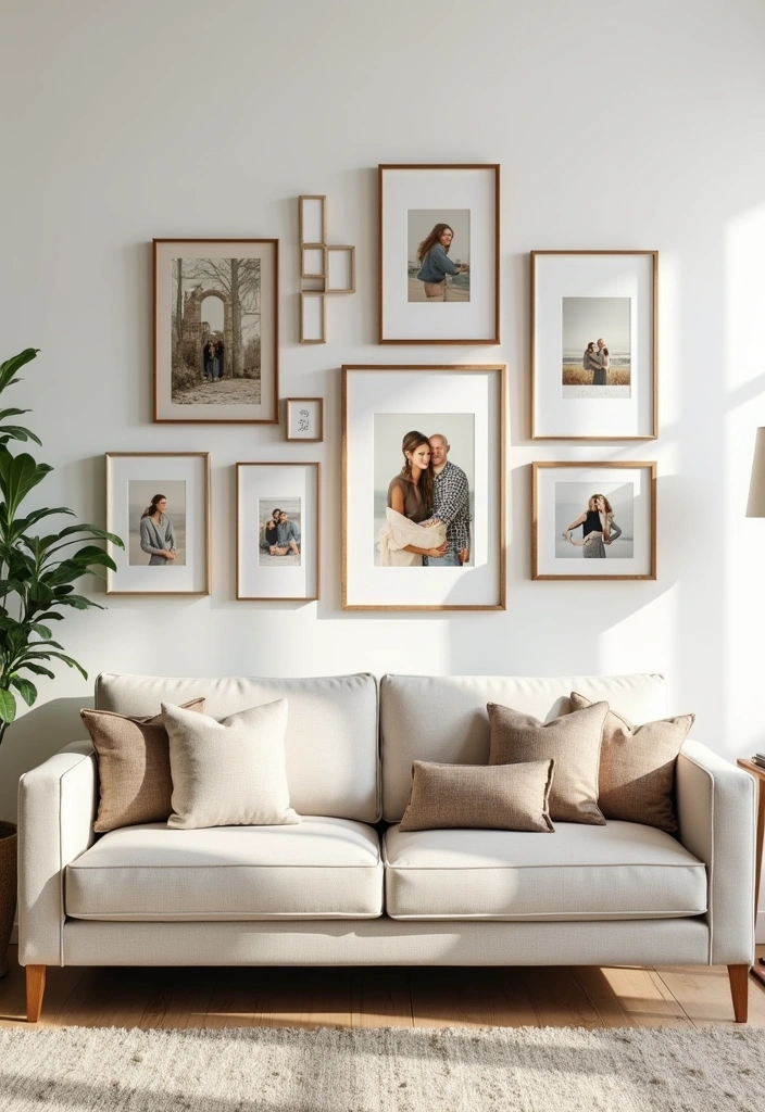 20 Living Room Ideas That Will Transform Your Space into a Cozy Haven (You Won't Believe #12!) - 17. Incorporate a Gallery Wall