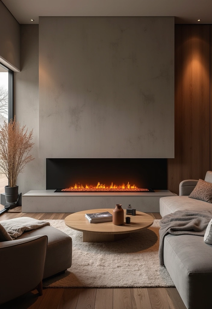 20 Living Room Ideas That Will Transform Your Space into a Cozy Haven (You Won't Believe #12!) - 7. Add a Fireplace or Fire Pit