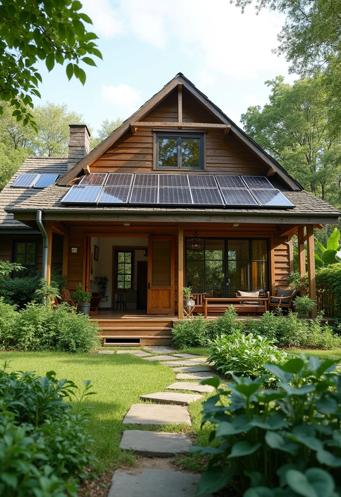 20 Stunning Bungalow Designs with Private Spaces That'll Make You Want to Move In! - 6. Eco-Friendly Haven