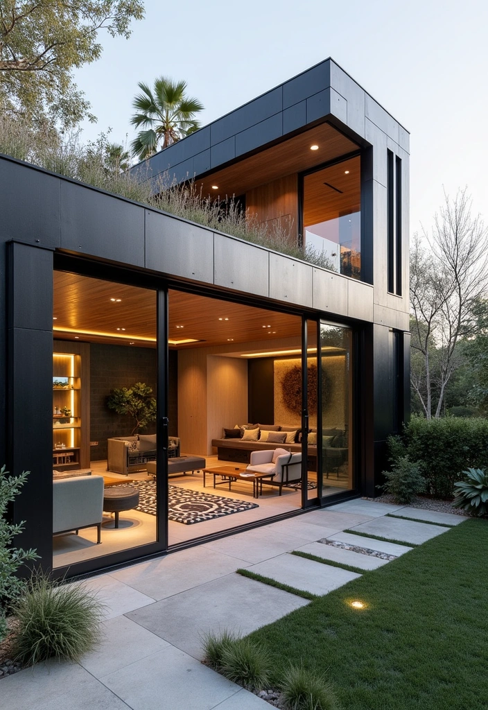 20 Stunning Bungalow Designs with Private Spaces That'll Make You Want to Move In! - 9. Contemporary Urban Escape