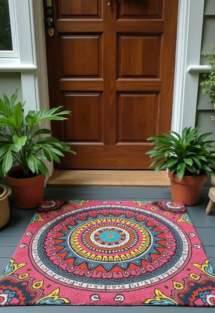 21 Decorative Doormats to Transform Your Entrance into a Welcoming Oasis! - 1. Bohemian Bliss