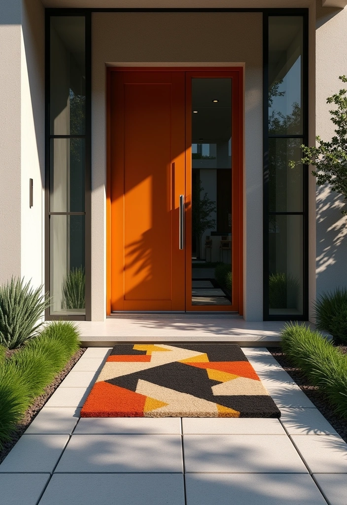 21 Decorative Doormats to Transform Your Entrance into a Welcoming Oasis! - 11. Geometric Patterns
