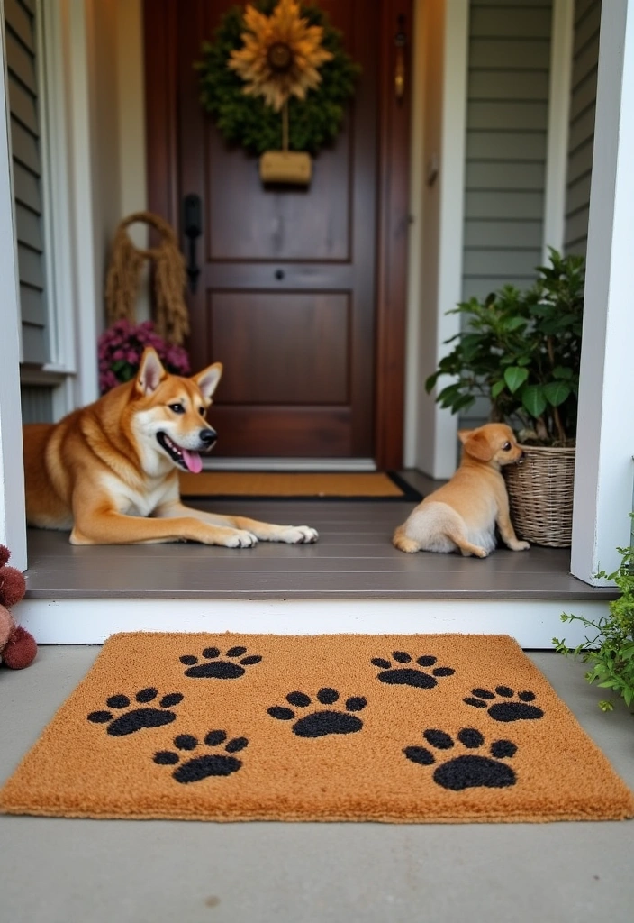21 Decorative Doormats to Transform Your Entrance into a Welcoming Oasis! - 20. Pet-Friendly Designs