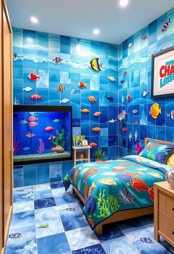 25 Enchanting Kids Room Tile Decor Ideas That'll Spark Their Imagination! - 2. Underwater Ocean Adventure