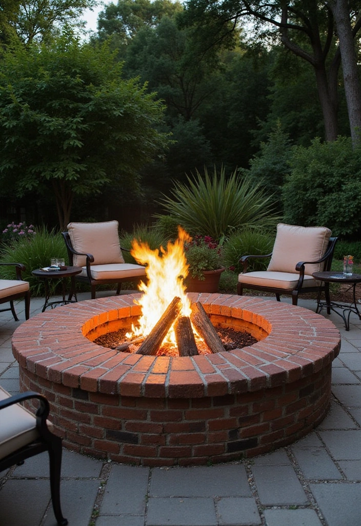 10 DIY Fire Pit Projects That Are So Simple, You'll Want to Start Tonight! - 3. Brick Fire Pit