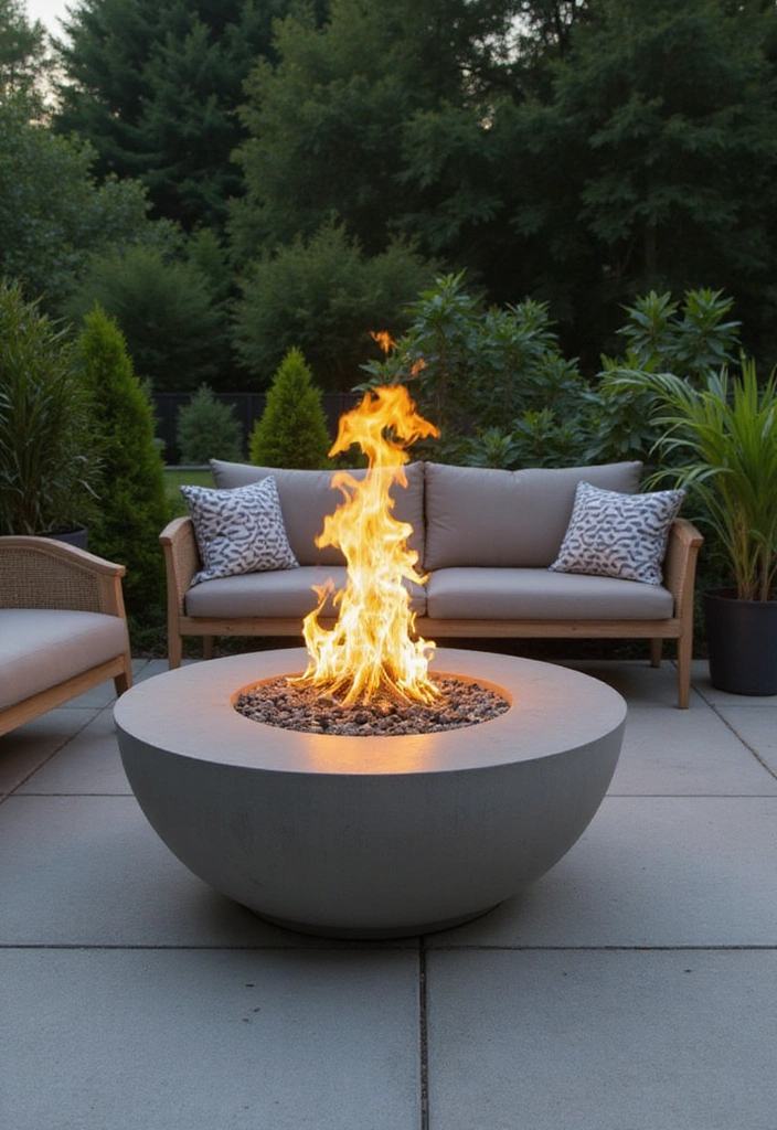 10 DIY Fire Pit Projects That Are So Simple, You'll Want to Start Tonight! - 5. Concrete Fire Pit