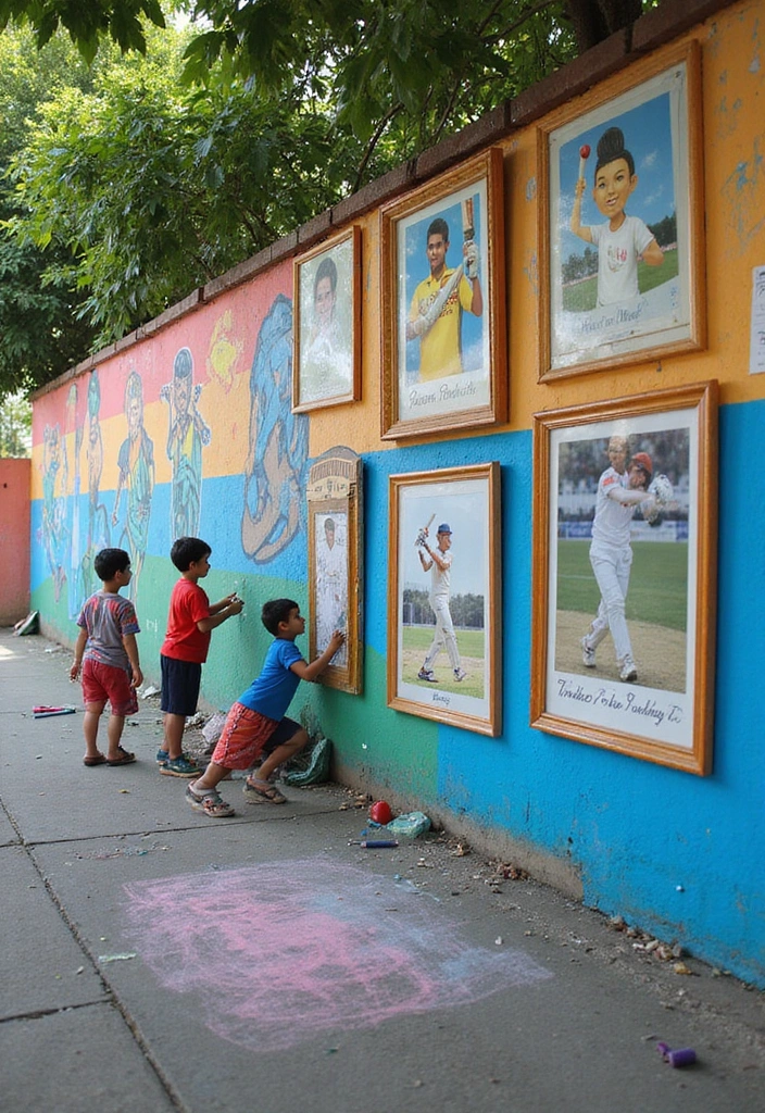 10 Inspiring Home Decor Ideas for a Cricket Play Area Your Kids Will Love! - 3. Cricket-Themed Wall Art