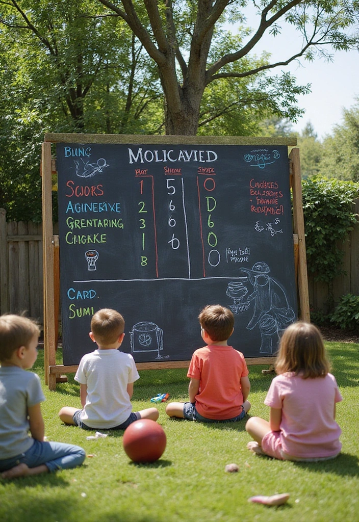 10 Inspiring Home Decor Ideas for a Cricket Play Area Your Kids Will Love! - 5. Interactive Scoreboard