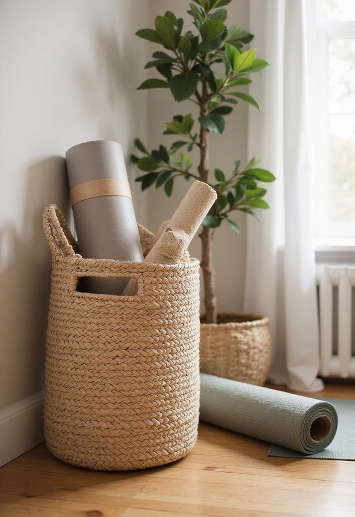 10 Must-Have Yoga Room Accessories That Blend Style with Functionality! - 5. Decorative Storage Baskets