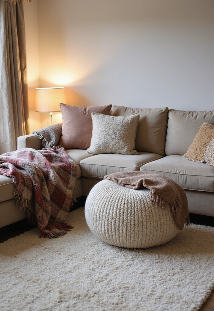 10 Rustic Decor Hacks That'll Bring Cabin Vibes Right to Your Living Room (You Won't Believe #5!) - 2. Layer Textiles for Coziness