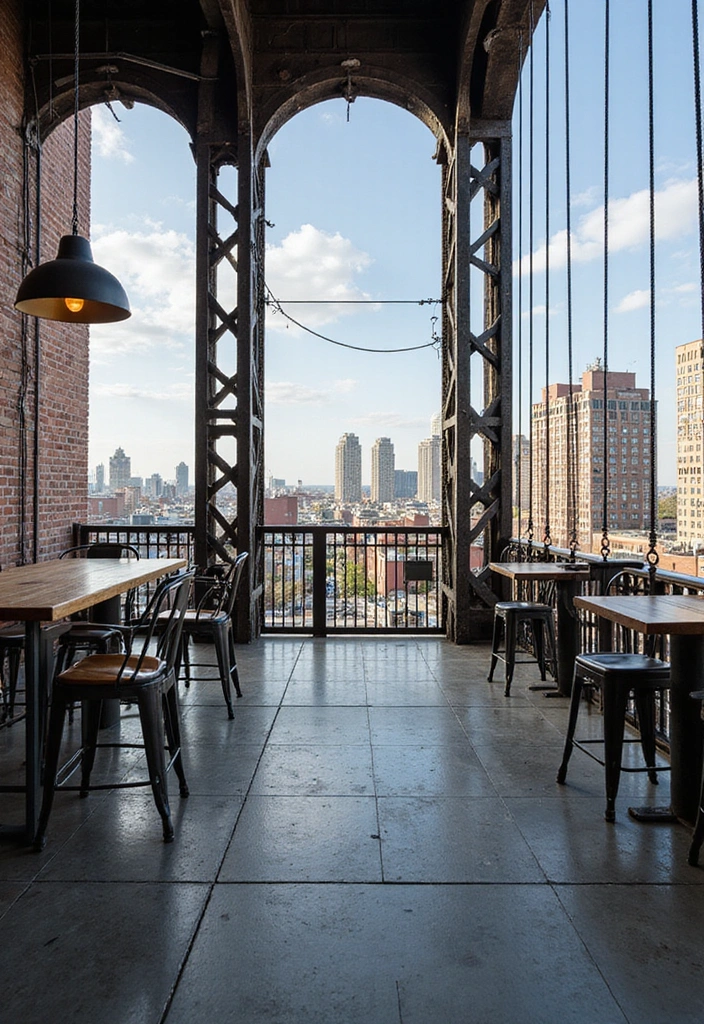 10 Sleek Cable Deck Railing Ideas That Will Elevate Your Outdoor Style! - 4. Industrial Style Steel Cables