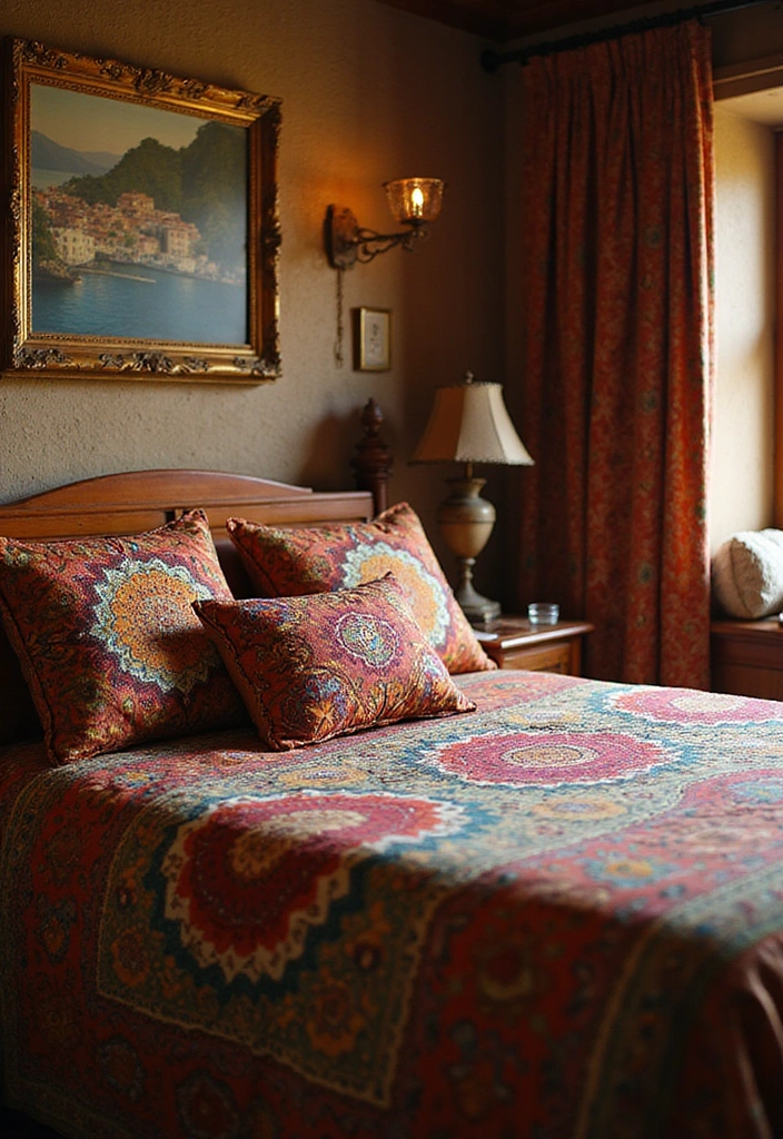 10 Stunning Flower Bedsheet Designs to Transform Your Bedroom into a Floral Paradise! - 9. Ethnic Patterns