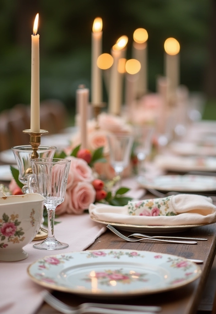 13 Eco-Friendly Wedding Decor Ideas That Are Beautiful and Budget-Savvy (Get Inspired by #9!) - 7. Vintage China and Glassware