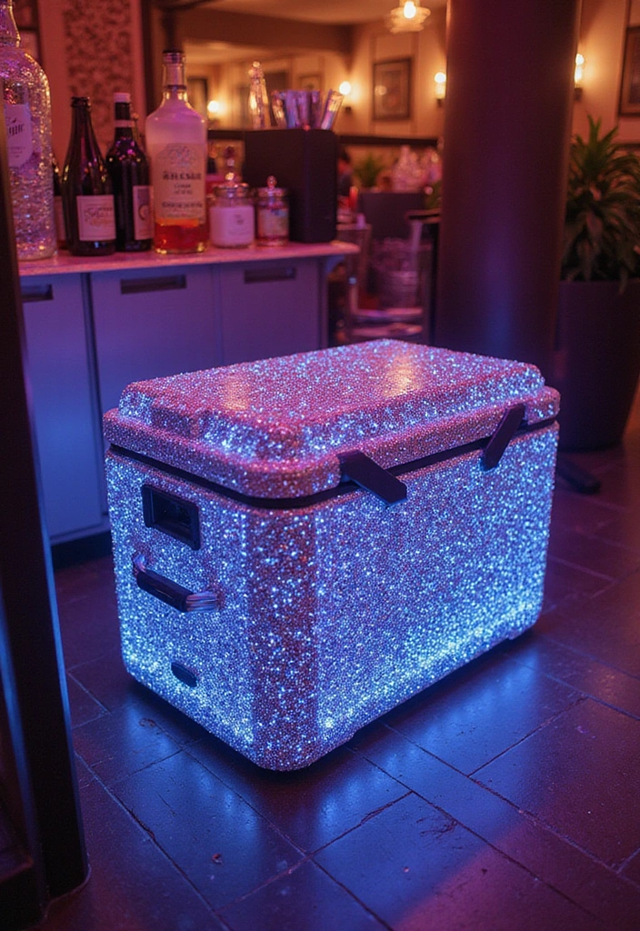 13 Epic Frat Cooler Ideas That'll Make Your Parties Legendary (You Won't Believe #7!) - 10. Glitter and Glam Cooler
