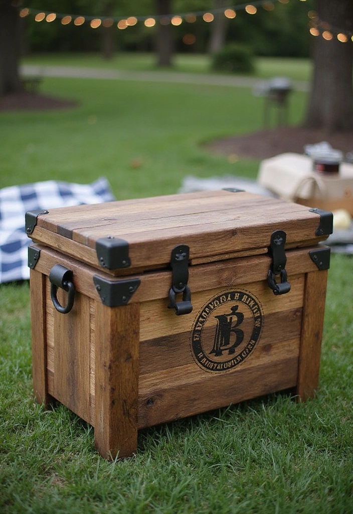 13 Epic Frat Cooler Ideas That'll Make Your Parties Legendary (You Won't Believe #7!) - 2. Rustic Wooden Cooler
