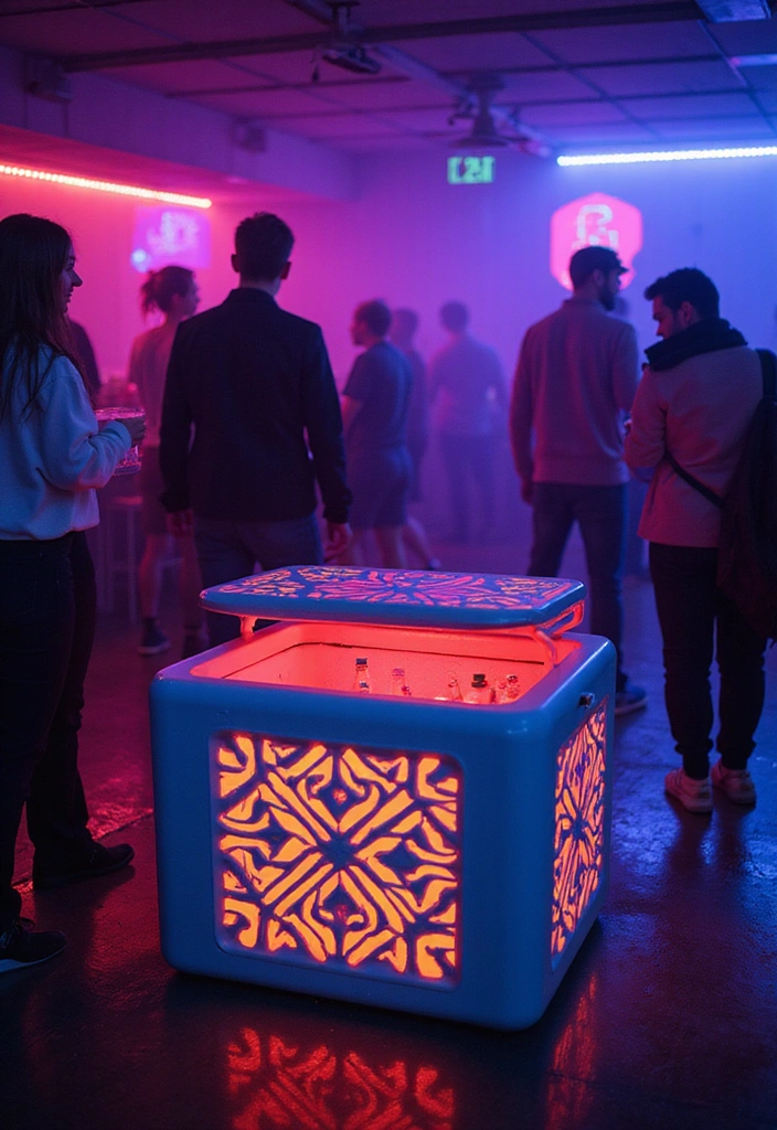 13 Epic Frat Cooler Ideas That'll Make Your Parties Legendary (You Won't Believe #7!) - 6. Neon Party Cooler