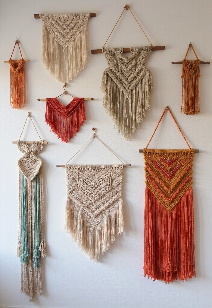 14 Boho Bedroom Decor Ideas That Will Make You Feel Like You're on a Permanent Vacation! - 4. Artistic Wall Hangings for an Eclectic Touch