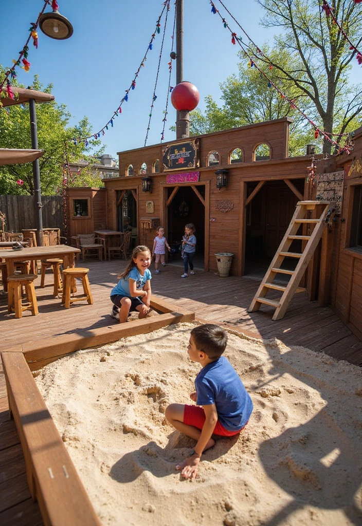 14 Family-Friendly Low Deck Designs That Are Safe and Fun for Everyone! - 4. Themed Adventure Deck