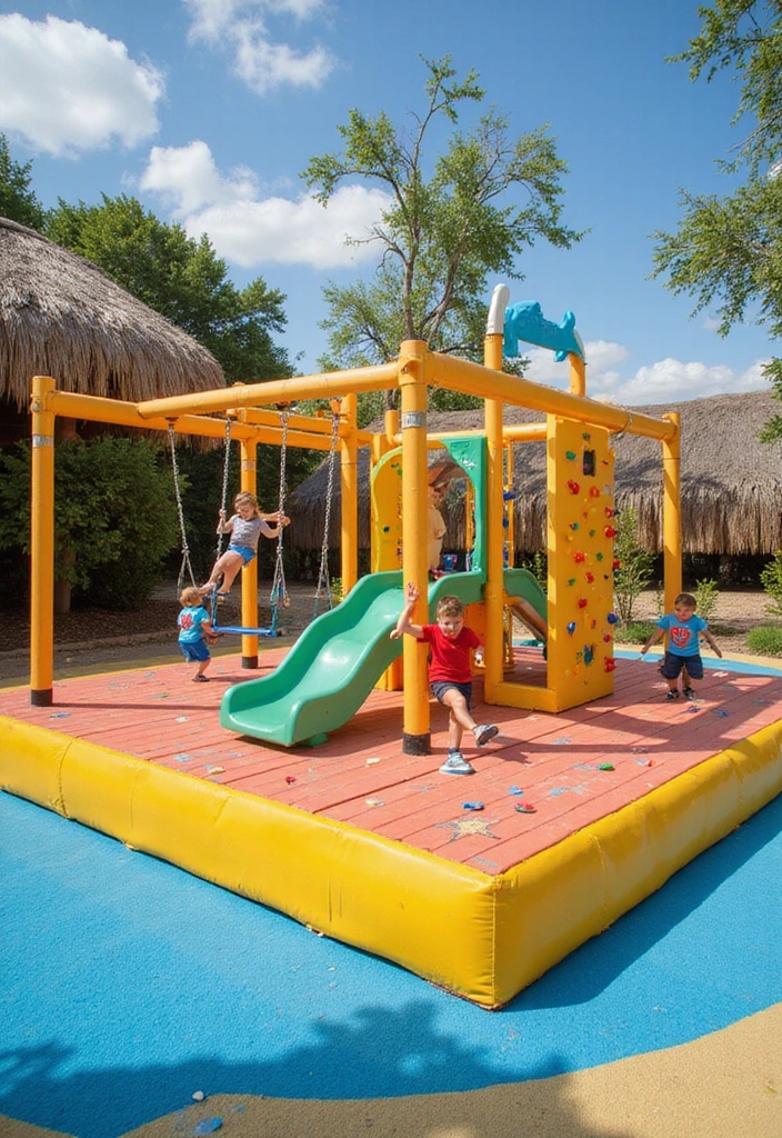 14 Family-Friendly Low Deck Designs That Are Safe and Fun for Everyone! - 6. Safe Play Zone Deck