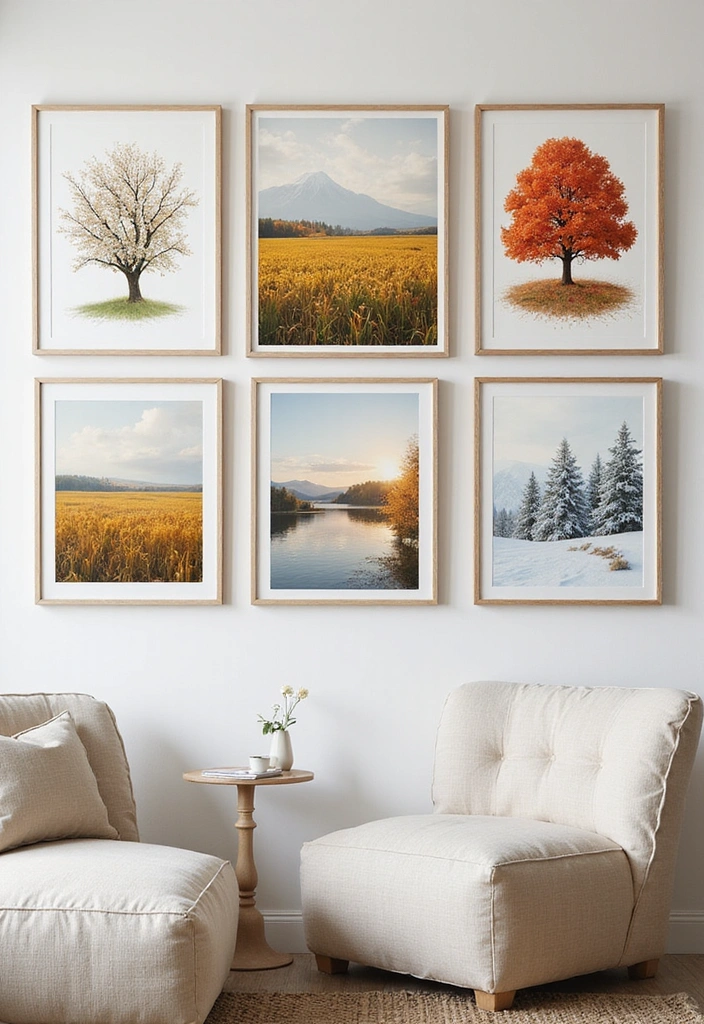 14 Versatile Seasonal Home Decor Hacks That You Can Use All Year Round (Check Out #4!) - 3. Wall Art That Transforms with the Seasons